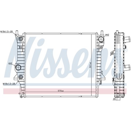 NISSEN Nissens Radiator, 66708 66708